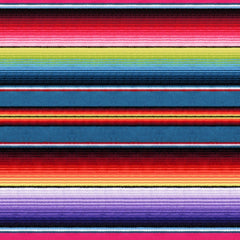 Elizabeth's Studio Blue Fiesta Serape Stripe Cotton Fabric
