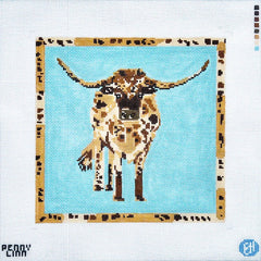 Penny Linn Evelyn Henson Bull Print Needlepoint Canvas