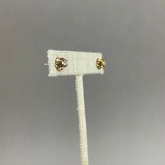 14k Rose Gold and Diamond Stud Earring in Quatrefoil Setting