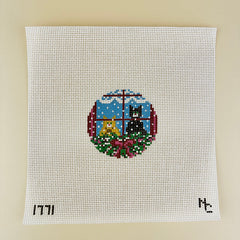 Needle Crossings Christmas Cats Ornament Needlepoint Canvas