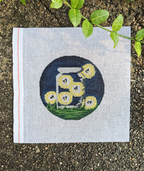 Fire and Iris Firefly Jar Needlepoint Canvas
