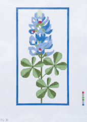 Changing Woman Designs Bluebonnet Flower Needlepoint Canvas