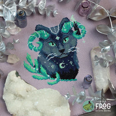 Fine Frog Stitching Night Guide Cat Cross Stitch Pattern