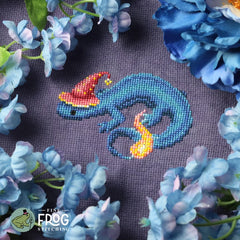 Fine Frog Stitching Wizardly Newt Cross Stitch Pattern