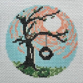 Fire and Iris Four Seasons - Spring Needlepoint Canvas