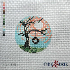 Fire and Iris Four Seasons - Spring Needlepoint Canvas