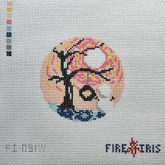Fire and Iris Four Seasons - Winter Needlepoint Canvas