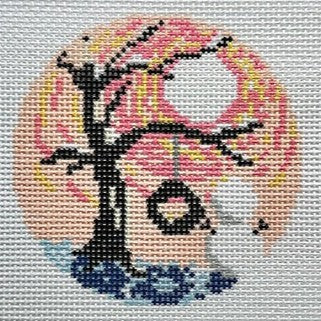 Fire and Iris Four Seasons - Winter Needlepoint Canvas