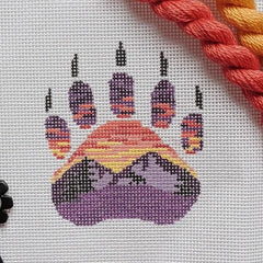 Fire and Iris Fresh Tracks Needlepoint Canvas