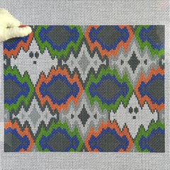 Fire and Iris Ghost Bargello - Boo-Gello Needlepoint Canvas