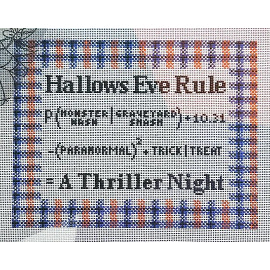 Fire and Iris Hallows Eve Rule Needlepoint Canvas