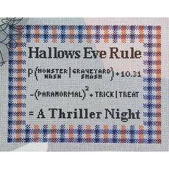 Fire and Iris Hallows Eve Rule Needlepoint Canvas