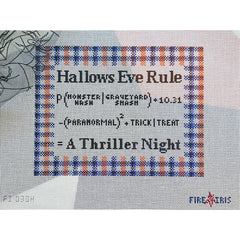 Fire and Iris Hallows Eve Rule Needlepoint Canvas