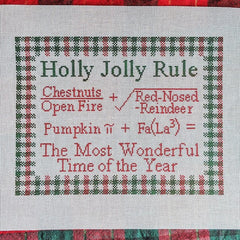 Fire and Iris Holly Jolly Rule Needlepoint Canvas