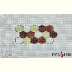 Fire and Iris Honeycomb Insert Needlepoint Canvas