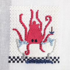 Fire and Iris Kraken Needlepoint Canvas