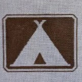 Fire and Iris Outdoor Recreation Sign - Camping Needlepoint Canvas