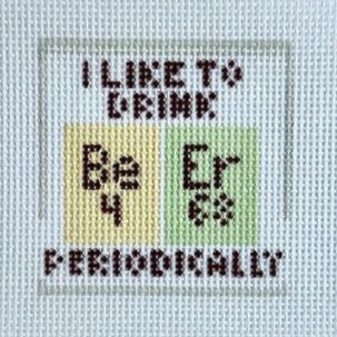 Fire and Iris Periodically Beer Insert Needlepoint Canvas