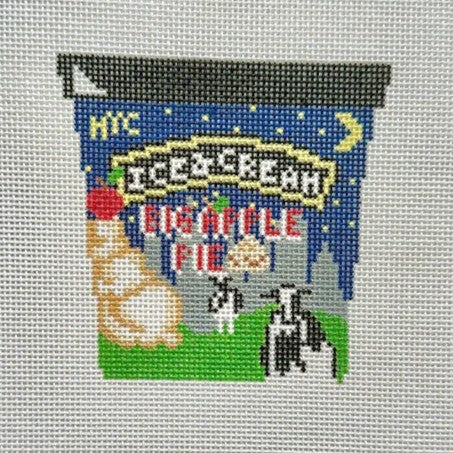 Fire and Iris Pints Up NYC Needlepoint Canvas