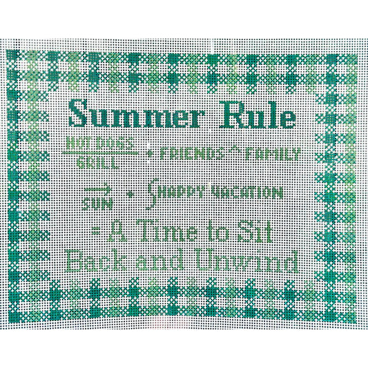 Fire and Iris Summer Rule Needlepoint Canvas