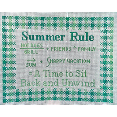Fire and Iris Summer Rule Needlepoint Canvas