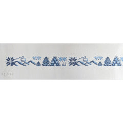 Fire and Iris Winter Ski Belt Needlepoint Canvas