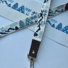 Fire and Iris Winter Ski Belt Needlepoint Canvas