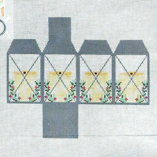 Fire and Iris 3D Lantern Needlepoint Canvas