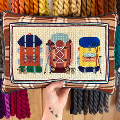 Fire and Iris Adventure Time Backpack Trio Needlepoint Canvas