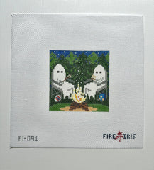 Fire and Iris Ghost Stories Needlepoint Canvas