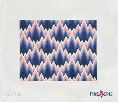 Fire and Iris Mountain Sunrise Bargello Clutch Needlepoint Canvas