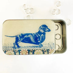 Firefly Notes Dachshund Magnetic Notions Tin Needle Case