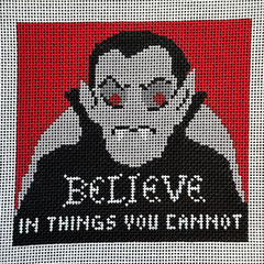 The Gingham Stitchery Kirkland Design Studios Dracula Daily Needlepoint Canvas