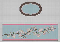 Funda Scully Dogwood Oval Hinged Box Needlepoint Canvas