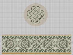 Funda Scully Celtic Knot Round Hinged Box Needlepoint Canvas