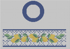 Funda Scully Lemons Round Hinged Box Needlepoint Canvas