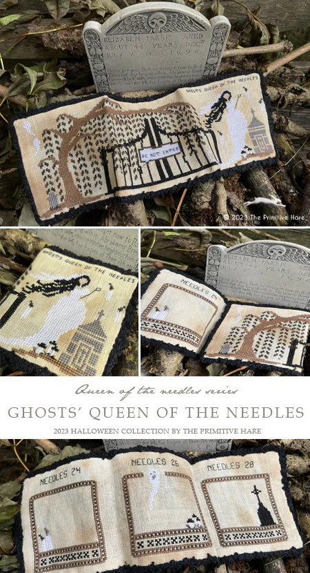 The Primitive Hare Queen of the Needles - Ghosts Cross Stitch Pattern