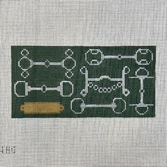 The Gingham Stitchery The Squirrel and The Snail Bits and Nameplate Clutch Insert Needlepoint Canvas