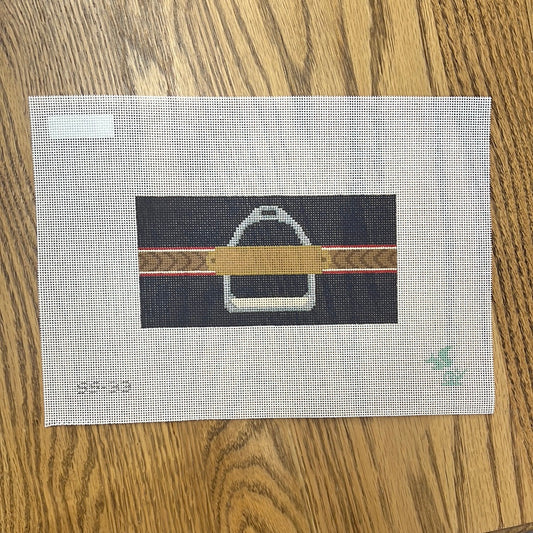 The Gingham Stitchery The Squirrel and The Snail Reins and Stirrup Clutch Insert Needlepoint Canvas