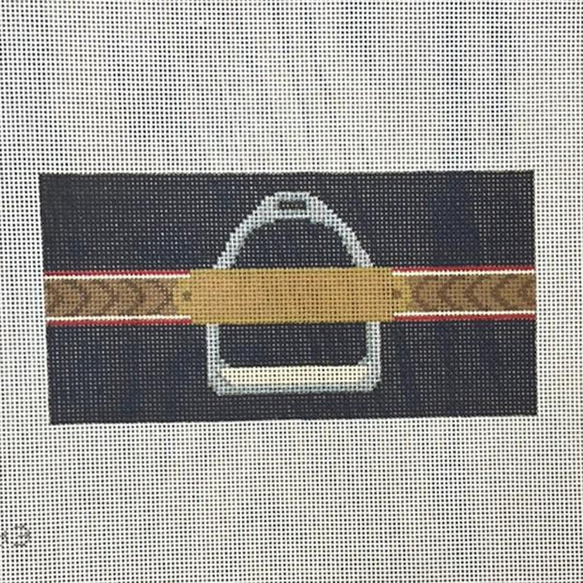 The Gingham Stitchery The Squirrel and The Snail Reins and Stirrup Clutch Insert Needlepoint Canvas