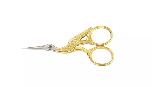 Gingher Gold Plated Stork Embroidery Scissors