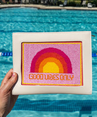 Initial K Studio Good Vibes Only Needlepoint Canvas