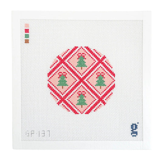 Goodpoint Needlepoint Tree Trellis Round Needlepoint Canvas