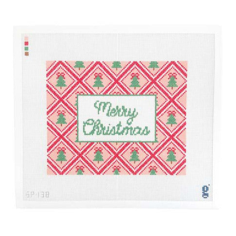 Goodpoint Needlepoint Tree Trellis Merry Christmas Needlepoint Canvas