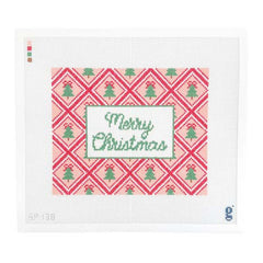 Goodpoint Needlepoint Tree Trellis Merry Christmas Needlepoint Canvas