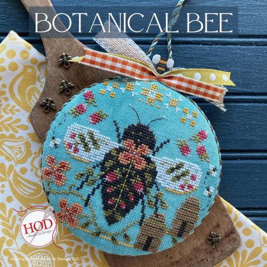 Hands On Design Botanical Bee Cross Stitch Pattern