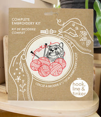 Hook Line and Tinker Kitten with Knitting Embroidery Kit