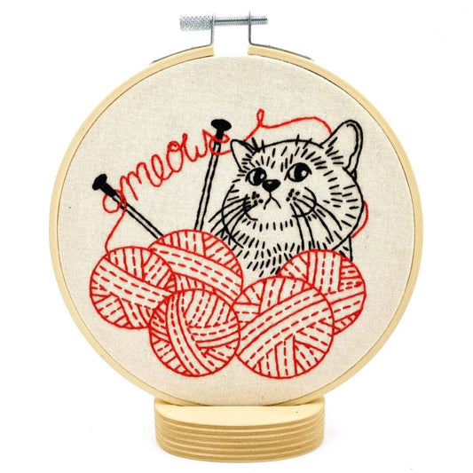 Hook Line and Tinker Kitten with Knitting Embroidery Kit