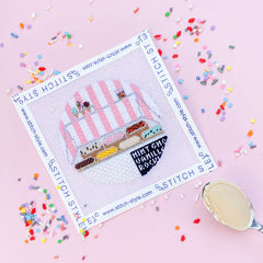 Stitch Style Ice Cream Store Needlepoint Canvas
