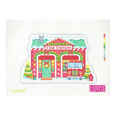 Lucky Lotus Needlepoint Fire Station Needlepoint Canvas
